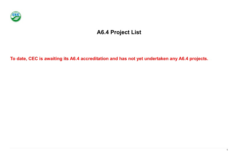 A6.4 Project List